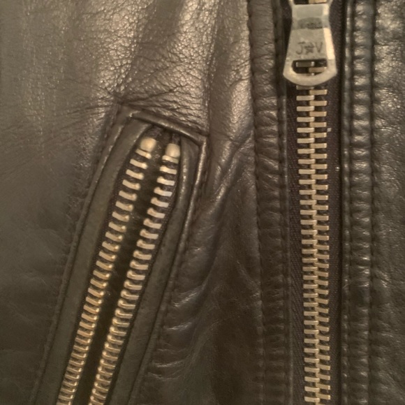 John Varvatos hooded leather jacket, Men’s small - Picture 3 of 4